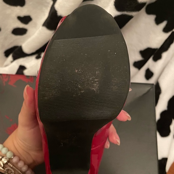 Olsenboye Bow red heels - Picture 6 of 6